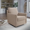 image:imageSignature Design by Ashley Freybourne NextGen Nuvella Casual Stain Resistant Swivel Accent Chair with Reversible Cushions Light GrayLight Brown