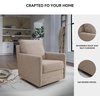 image:imageSignature Design by Ashley Freybourne NextGen Nuvella Casual Stain Resistant Swivel Accent Chair with Reversible Cushions Light GrayLight Brown