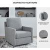image:imageSignature Design by Ashley Freybourne NextGen Nuvella Casual Stain Resistant Swivel Accent Chair with Reversible Cushions Light GrayLight Gray