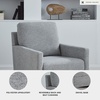 image:imageSignature Design by Ashley Freybourne NextGen Nuvella Casual Stain Resistant Swivel Accent Chair with Reversible Cushions Light GrayLight Gray