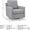 image:imageSignature Design by Ashley Freybourne NextGen Nuvella Casual Stain Resistant Swivel Accent Chair with Reversible Cushions Light GrayLight Gray