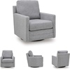 image:imageSignature Design by Ashley Freybourne NextGen Nuvella Casual Stain Resistant Swivel Accent Chair with Reversible Cushions Light GrayLight Gray
