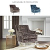image:imageSignature Design by Ashley Gloriann Crushed Velvet Glam Accent Chair with Acrylic Legs Charcoal GrayDark Gray