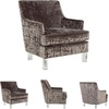 image:imageSignature Design by Ashley Gloriann Crushed Velvet Glam Accent Chair with Acrylic Legs Charcoal GrayDark Gray