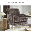 image:imageSignature Design by Ashley Gloriann Crushed Velvet Glam Accent Chair with Acrylic Legs Charcoal GrayDark Gray
