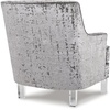 image:imageSignature Design by Ashley Gloriann Crushed Velvet Glam Accent Chair with Acrylic Legs Charcoal GrayLight Gray