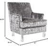 image:imageSignature Design by Ashley Gloriann Crushed Velvet Glam Accent Chair with Acrylic Legs Charcoal GrayLight Gray