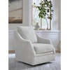 image:imageSignature Design by Ashley Gubbins Classic Swivel Accent Chair with Reversible Pillow Back and Loose Seat Cushion Light Gray
