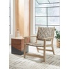 image:imageSignature Design by Ashley Jameset MidCentury Modern Accent Chair with Foot Rest Leather Woven Strips and Tight Seat Light Brown