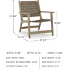 image:imageSignature Design by Ashley Jameset MidCentury Modern Accent Chair with Foot Rest Leather Woven Strips and Tight Seat Light Brown