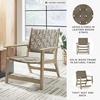 image:imageSignature Design by Ashley Jameset MidCentury Modern Accent Chair with Foot Rest Leather Woven Strips and Tight Seat Light Brown