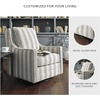 image:imageSignature Design by Ashley Kambria Swivel Glider Accent Chair IvoryBlackIvory  Black