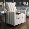 image:imageSignature Design by Ashley Kambria Swivel Glider Accent Chair IvoryBlackIvory  Black