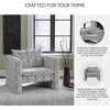 image:imageSignature Design by Ashley Kenbell Contemporary Geometric Patterned Accent Chair with Loose Cushions Black amp White