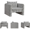 image:imageSignature Design by Ashley Kenbell Contemporary Geometric Patterned Accent Chair with Loose Cushions Black amp White