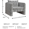 image:imageSignature Design by Ashley Kenbell Contemporary Geometric Patterned Accent Chair with Loose Cushions Black amp White