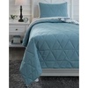 image:imageSignature Design by Ashley Kiandra Geometric Pattern amp Watercolor Succulent Design Reversible Twin Comforter with One Sham Set Light Green White