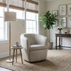 image:imageSignature Design by Ashley Kierreys Leather Swivel Barrel Chair Bone