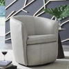 image:imageSignature Design by Ashley Kierreys Leather Swivel Barrel Chair Bone