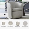 image:imageSignature Design by Ashley Kierreys Leather Swivel Barrel Chair Bone