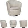 image:imageSignature Design by Ashley Kierreys Leather Swivel Barrel Chair Bone