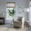 image:imageSignature Design by Ashley Kierreys Leather Swivel Barrel Chair Bone