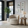 image:imageSignature Design by Ashley Kierreys Leather Swivel Barrel Chair Bone