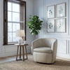 image:imageSignature Design by Ashley Kierreys Leather Swivel Barrel Chair Bone