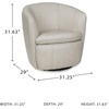 image:imageSignature Design by Ashley Kierreys Leather Swivel Barrel Chair Bone