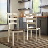 image:imageSignature Design by Ashley Ladder Back Dining Chairs Set of 2 CreamBrownCream  Brown