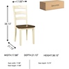 image:imageSignature Design by Ashley Ladder Back Dining Chairs Set of 2 CreamBrownCream  Brown