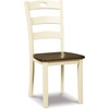 image:imageSignature Design by Ashley Ladder Back Dining Chairs Set of 2 CreamBrownCream  Brown