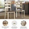 image:imageSignature Design by Ashley Ladder Back Dining Chairs Set of 2 CreamBrownCream  Brown