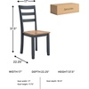 image:imageSignature Design by Ashley Ladder Back Dining Chairs Set of 2 CreamBrownLight Brown  Blue