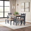 image:imageSignature Design by Ashley Ladder Back Dining Chairs Set of 2 CreamBrownLight Brown  Blue