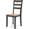 image:imageSignature Design by Ashley Ladder Back Dining Chairs Set of 2 CreamBrownLight Brown  Dark Brown