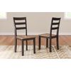 image:imageSignature Design by Ashley Ladder Back Dining Chairs Set of 2 CreamBrownLight Brown  Dark Brown