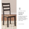 image:imageSignature Design by Ashley Ladder Back Dining Chairs Set of 2 CreamBrownLight Brown  Dark Brown