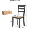 image:imageSignature Design by Ashley Ladder Back Dining Chairs Set of 2 CreamBrownLight Brown  Dark Brown