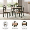 image:imageSignature Design by Ashley Ladder Back Dining Chairs Set of 2 CreamBrownLight Brown  Green