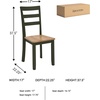 image:imageSignature Design by Ashley Ladder Back Dining Chairs Set of 2 CreamBrownLight Brown  Green