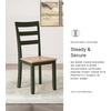 image:imageSignature Design by Ashley Ladder Back Dining Chairs Set of 2 CreamBrownLight Brown  Green