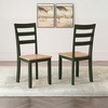 image:imageSignature Design by Ashley Ladder Back Dining Chairs Set of 2 CreamBrownLight Brown  Green