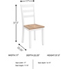 image:imageSignature Design by Ashley Ladder Back Dining Chairs Set of 2 CreamBrownLight Brown  White