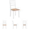 image:imageSignature Design by Ashley Ladder Back Dining Chairs Set of 2 CreamBrownLight Brown  White