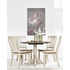 image:imageSignature Design by Ashley Ladder Back Dining Chairs Set of 2 CreamBrownWhite  Dark Brown