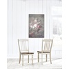 image:imageSignature Design by Ashley Ladder Back Dining Chairs Set of 2 CreamBrownWhite  Dark Brown