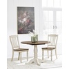 image:imageSignature Design by Ashley Ladder Back Dining Chairs Set of 2 CreamBrownWhite  Dark Brown