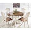 image:imageSignature Design by Ashley Ladder Back Dining Chairs Set of 2 CreamBrownWhite  Dark Brown
