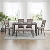 image:imageSignature Design by Ashley Langwest 6Piece Dining Table Set with BenchGrey